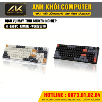 Phím Cơ Bàn phím cơ ASESTEK AK98, LED Rainbow, Hotswap 3 chân, Có núm xoay, Full Mod