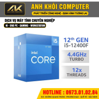 CPU Intel Core i5 12400F (LGA 1700, 4.4Ghz, 6 nhân 12 luồng, 18MB Cache, 65W) ( Tray Không Hộp )