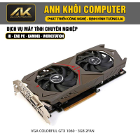 Card Màn Hình Colorful GTX 1060 3GB 2Fan (3GB, GDDR5, 192 Bit, HDMI +DP, 1x6-pin) | Cũ