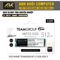 Ổ cứng SSD Teamgroup MP33 512GB M.2 2280 PCIe 3.0x4 (Đọc 1800MB/s, Ghi 1400MB/s) - (TM8FP6512G0C101)