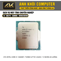 Bộ vi xử lý Intel Core i5 14600KF / Turbo up to 5.3GHz / 14 Nhân 20 Luồng / 24MB / LGA 1700 ( Tray )