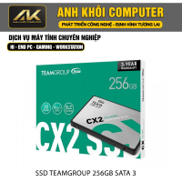 Ổ cứng SSD Teamgroup CX2 256GB SATA3 2.5 inch (Đọc 540MB/s, Ghi 490MB/s)