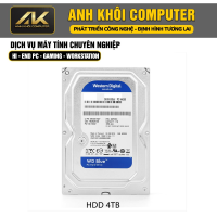 Ổ cứng HDD Western Digital 4TB Blue (WD40EZAX) (5400RPM/256MB Cache/3.5 inch/SATA3)