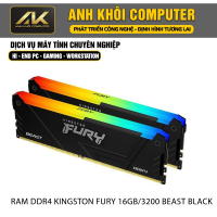 Ram DDR4 Kingston Fury 16GB/3200 Beast Black RGB