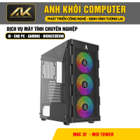 Vỏ Case MKC 3F (Mid Tower/Màu Đen/Kèm 3 Quạt RGB Tĩnh)